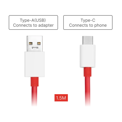 כבל OnePlus SUPERVOOC Type-A to Type-C 150cm